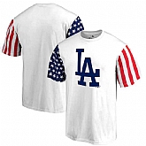 Men's Los Angeles Dodgers Fanatics Branded Stars & Stripes T-Shirt White FengYun,baseball caps,new era cap wholesale,wholesale hats
